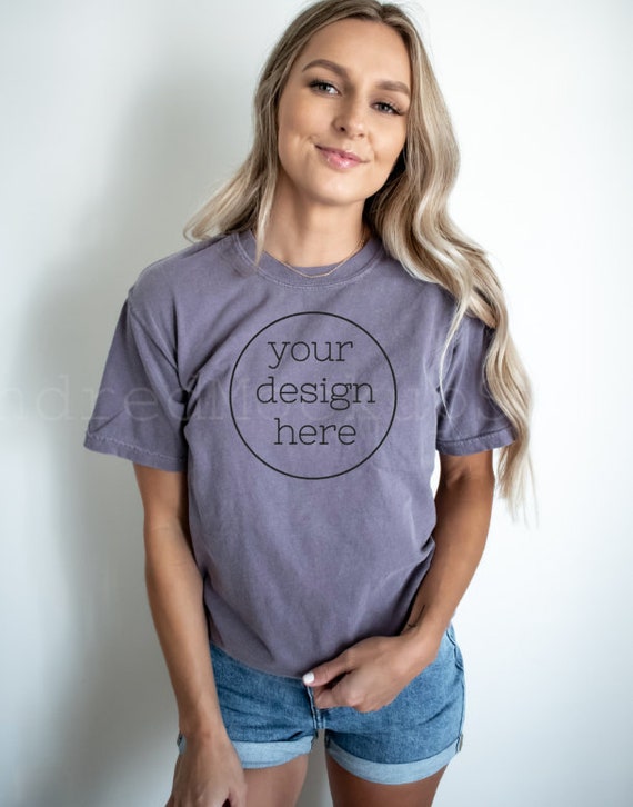 Comfort Colors Men's Short Sleeve T-Shirt - 100% Ringspun Cotton, Garment-Dyed, Style 1717 (Wine, Medium)