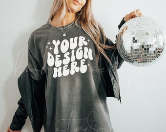 Comfort Colors Mockup| Pepper Comfort Colors 1717 T-Shirt Mockup| Oversized Mockup| Christmas Mockup| New Years Mockup