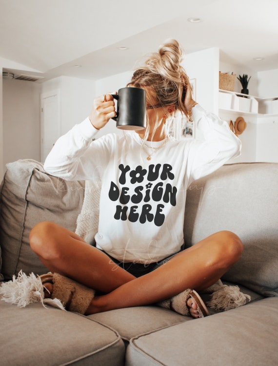 Comfort Colors 6014 Mockup| Comfort Colors Mockup| Comfort Colors Long Sleeve T-Shirt Mockup