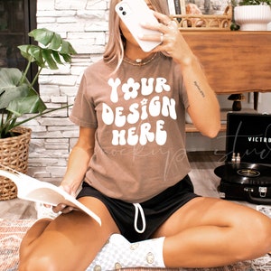 Espresso Comfort Colors 1717 T-Shirt Mockup| Comfort Colors T-shirt Mockup|