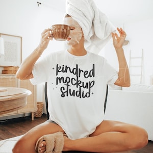 Bella Canvas Mockup White Bella & Canvas 3001 Mockup Oversized Mockup White T-shirt Mockup Bella Canvas 3001 Mockup Print On Demand Mockup