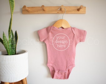 Rabbit Skins 4400 Mockup| Mauve 4400 Mockup| Baby Onesie Mockup| Baby Bodysuit Mockups| Cute Shirt Mockups for Kids