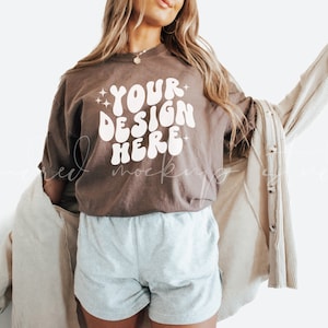 Espresso Comfort Colors 1717 T-Shirt Mockup| Comfort Colors T-shirt Mockup| POD Mockup| Print On Demand Mockup | Comfort Colors Mockup