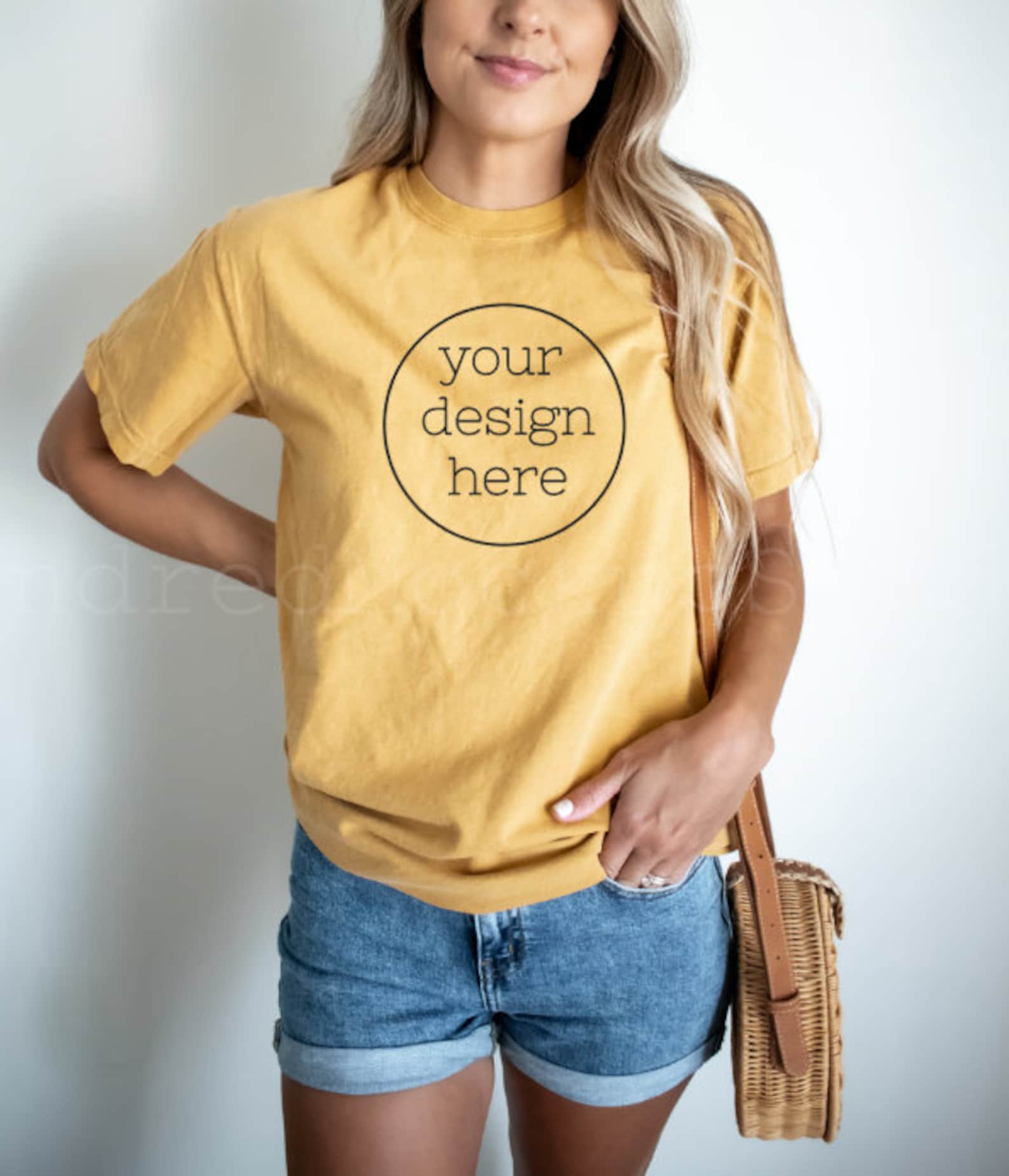 Mustard Comfort Colors 1717 T-shirt Mockup Comfort Colors - Etsy