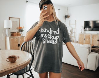 Comfort Colors 1717 Pepper Mockup Oversized Mockup  Pepper POD Mockup Trendy Mockup Comfort Colors Mockups