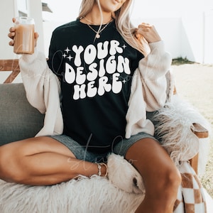 Bella Canvas Mockup| Bella Canvas 3001 Mockup Black| Bella & Canvas T-shirt Mockup| POD mockup| Fall Mockup