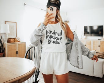 White Comfort Colors 9360 Tank Top Mockup White 9360 Comfort Colors Tank Top Mockup Summer Mockup Comfort Colors Mockup
