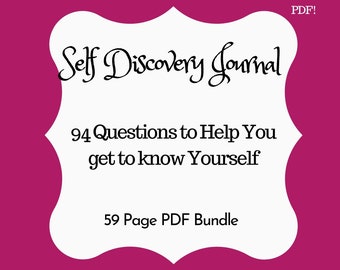 Self Discovery Journal  Instant Download PDF Journal Questions