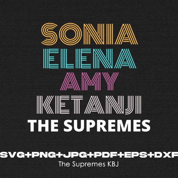 Kentanji Brown Jackson Sonia Elena Amy The Supremes svg