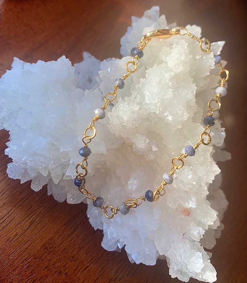 24k GoldGold vermeil sapphire bracelet
