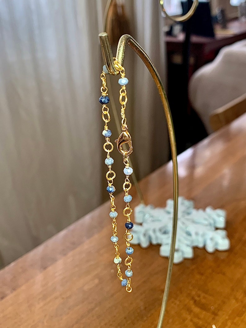 24k GoldGold vermeil sapphire bracelet