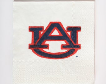 Auburn University Logo Beverage Napkin Set