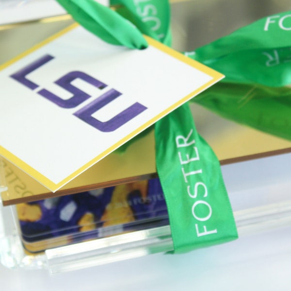 LSU Logo Gift Tag Set, Set of 10, Louisiana State University, Paper Gift Tags, LSU Graduation Gifting