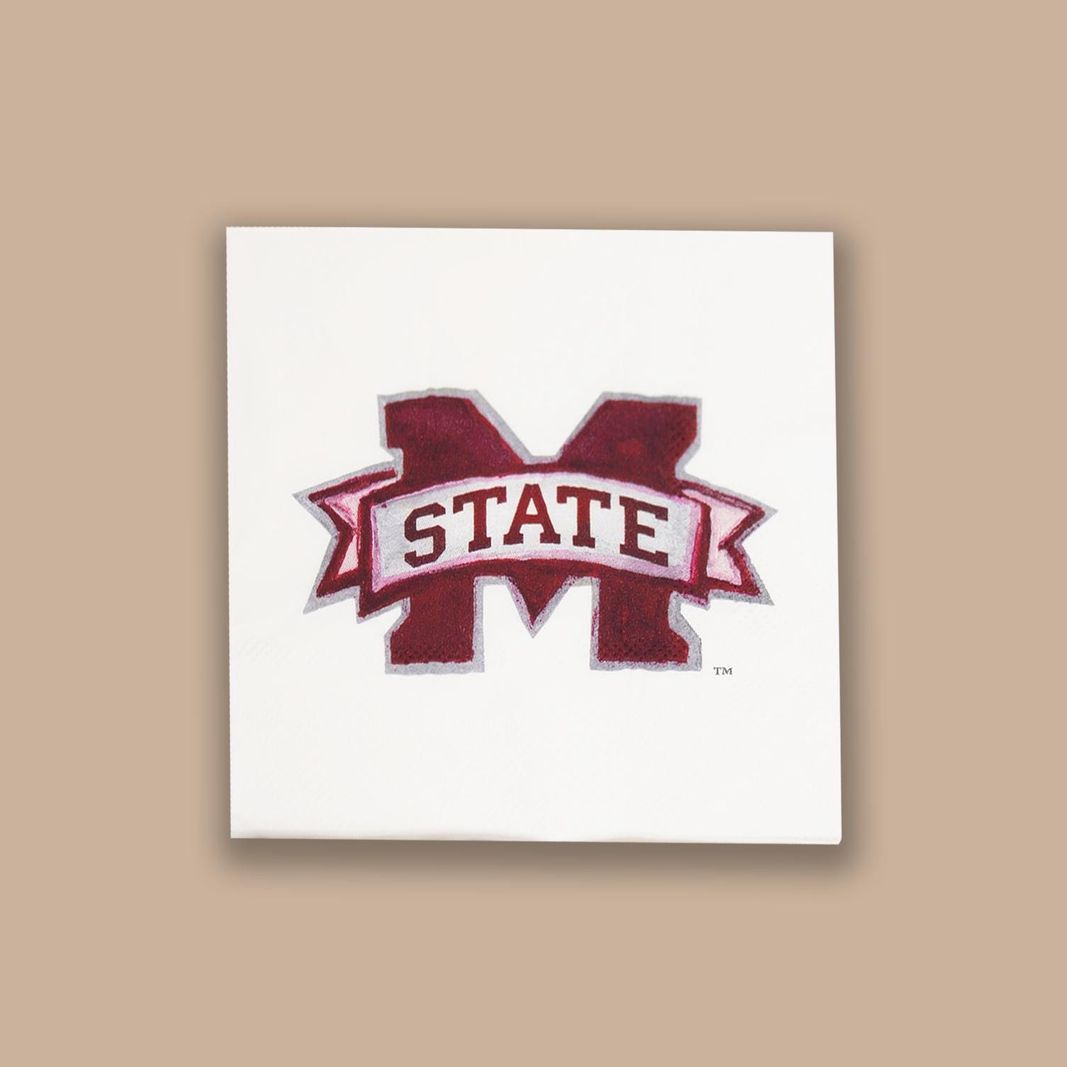 MS State Logo Napkin Set - Etsy