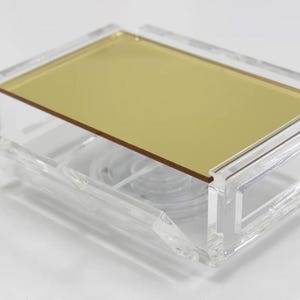 Gold Acrylic Double Deck Canasta Card Case