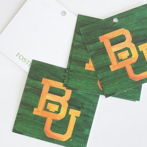 Baylor Logo Gift Tag Set, Set of 10, Baylor Gift Tags, Baylor Gifting, Baylor Graduation