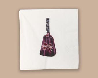 MS State Cowbell Napkin Set, Set of 20, graduation gifts