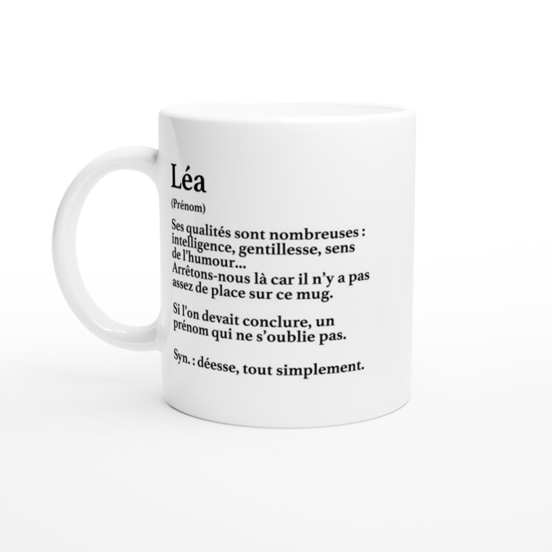 Mug Cadeau Léa - Définition Léa - Cadeau Prénom Personnalisé ...