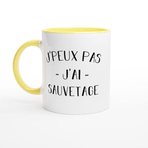 quotedazur - Mug Je Peux Pas J&#39;ai Sauvetage - Cadeau Humour Sport - Idée Cadeau Original - Tasse Sauvetage - Idéal Pour Anniversaire Ou Noël