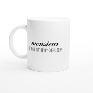 Mug monsieur l&#39;agent immobilier - cadeau homme pour agent immobilier Humour drôle idéal pour Anniversaire