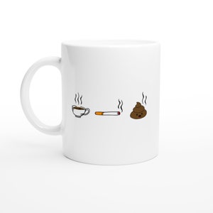 kubek humor cafe papieros caca - idée cadeau homme femme anniversaire pour meilleure amie collègue fumeur frère soeur beau frère