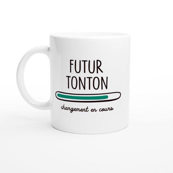 Mug Futur Tonton chargement en cours - Tasse Originale Annonce Grossesse Naissance Enfant idée Cadeau Annonce bébé Fille garçon