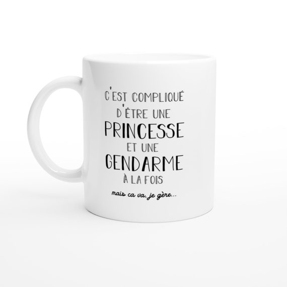 Mug Princesse Gendarme Pour Femme Cadeau Humour Départ Collègue Métier  Travail Retraite Job Boss Cheffe Directrice 