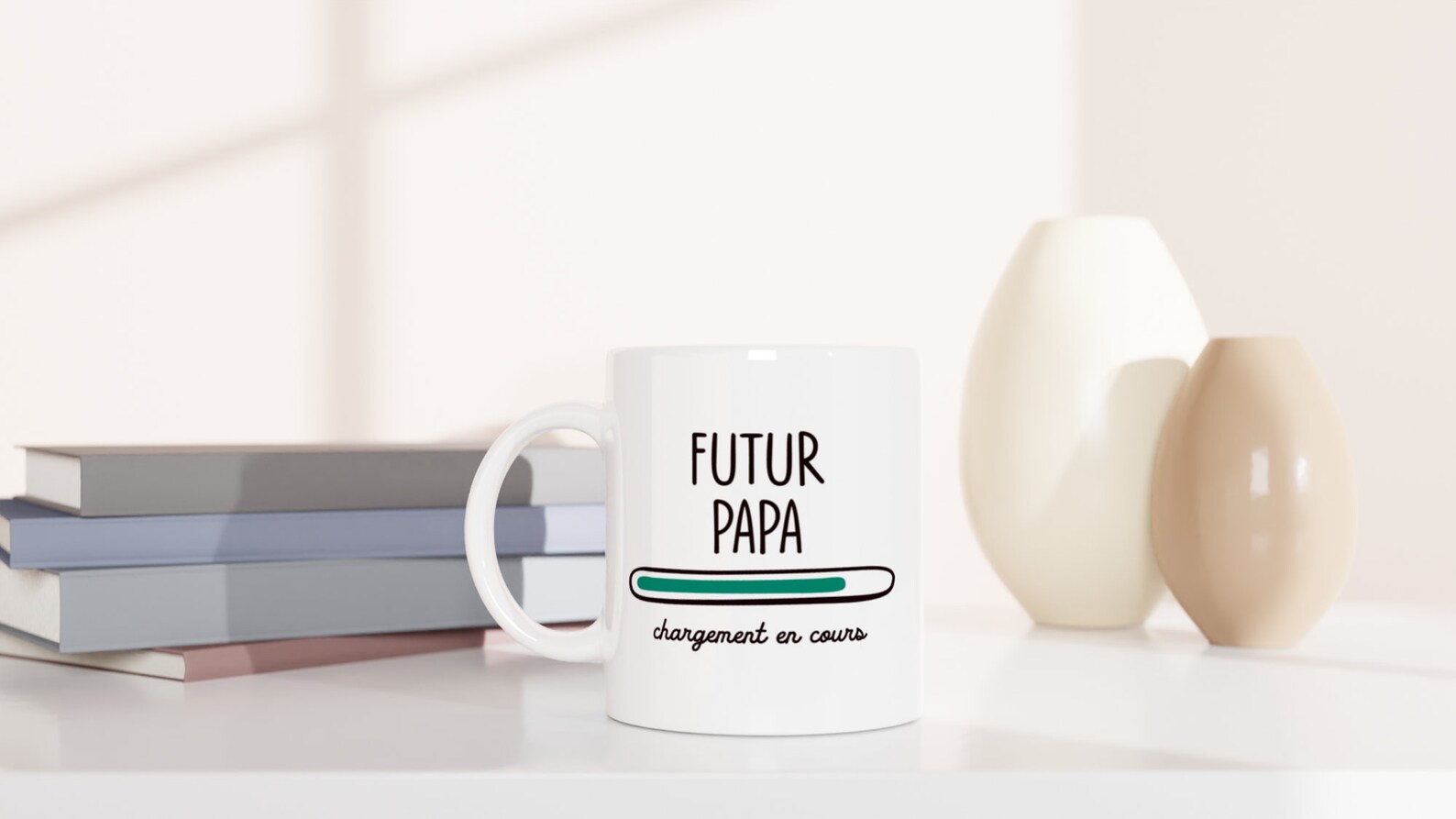 Mug "Futur Tonton 2024 Chargement En Cours" Quotedazur - Cadeau Annonce Grossesse Garçon/fille