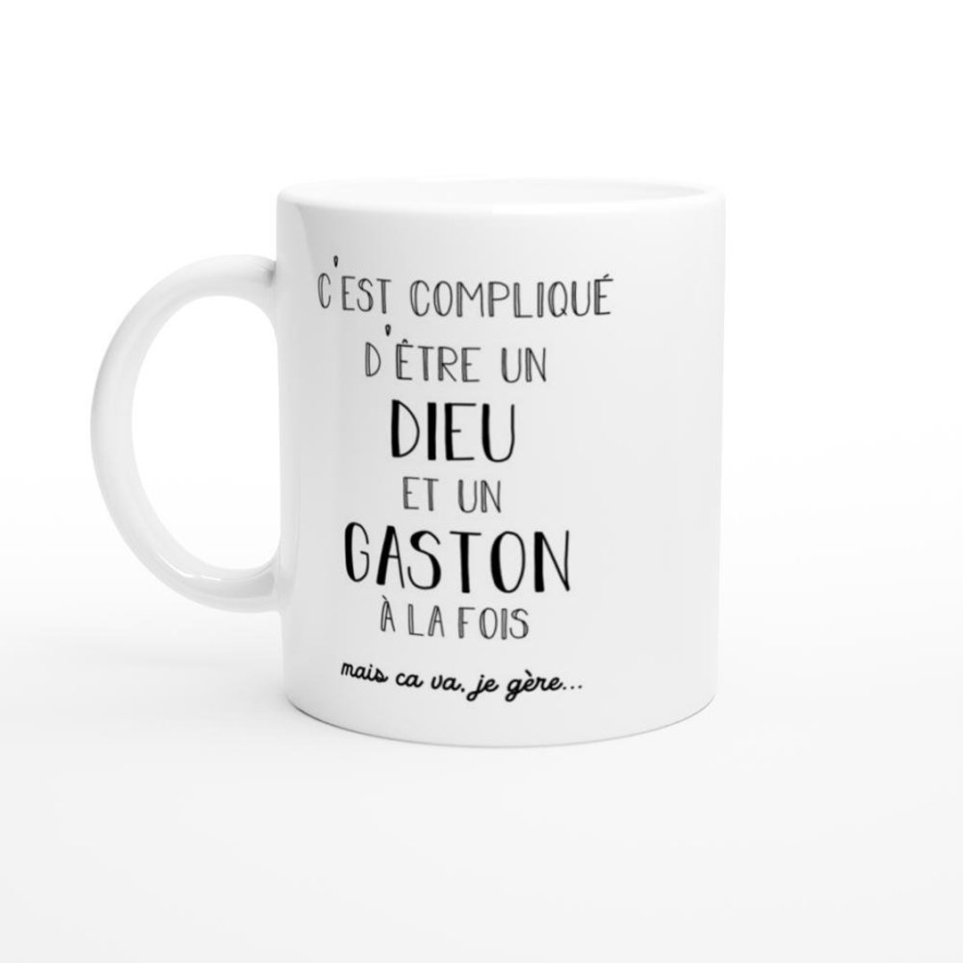 Quotedazur Humor Mug - "It's Complicated To Be An Ideal Man And A Manager At The Same Time But It's Ok I Manage" - Novelty Gift For Boss (Yellow) - View #3