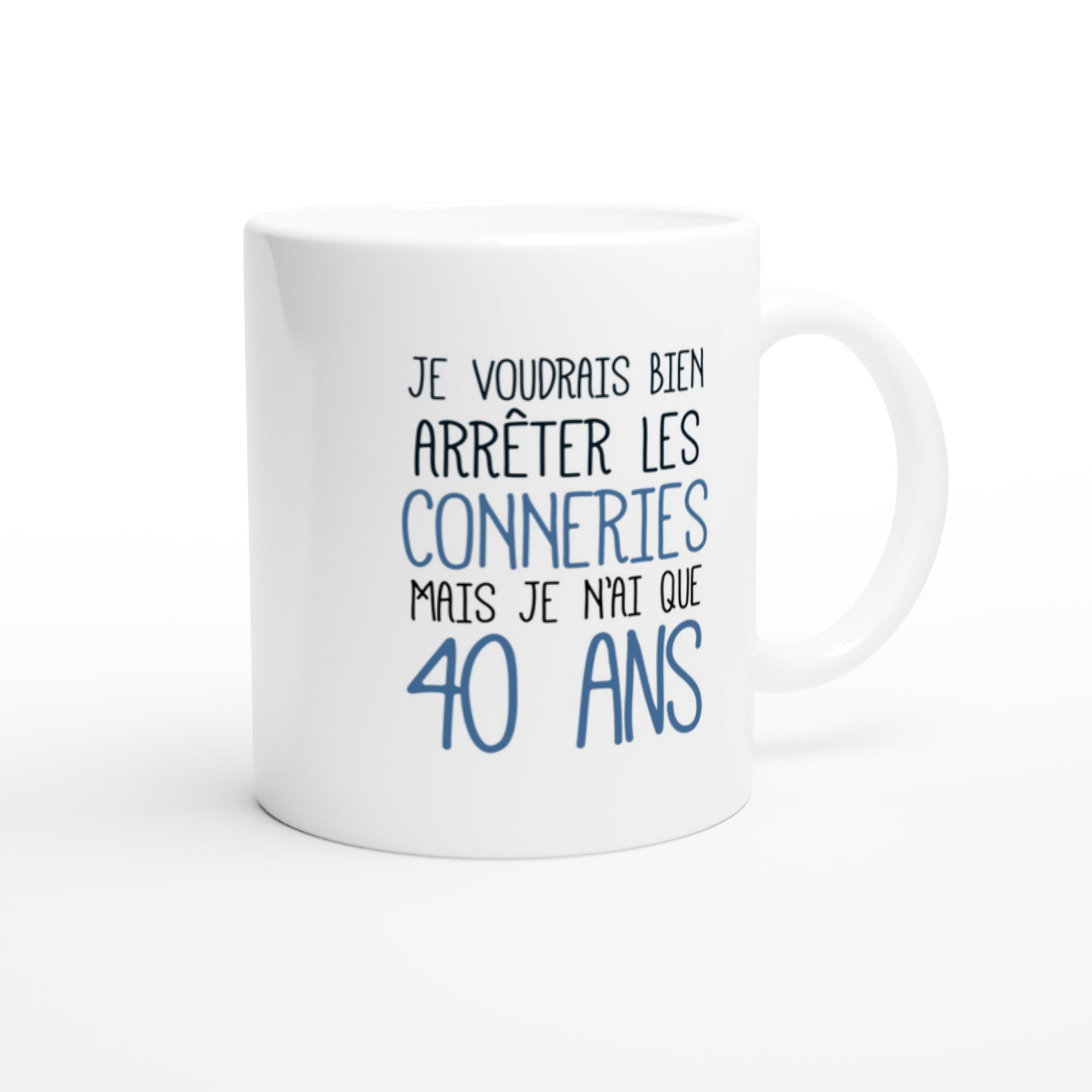 Mug Anniversaire 40 Ans Rigolo Drôle Tasse Cadeau Anniversaire 40 Ans ...