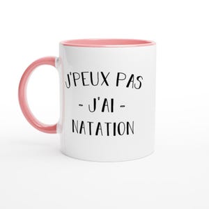 quotedazur - Mug Je Peux Pas J&#39;ai Natation - Cadeau Humour Sport - Idée Cadeau Original - Tasse Natation - Idéal Pour Anniversaire Ou Noël