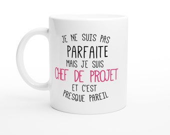 Mug chef de projet pour femme - cadeau humour départ collègue métier travail retraite job boss chef directeur