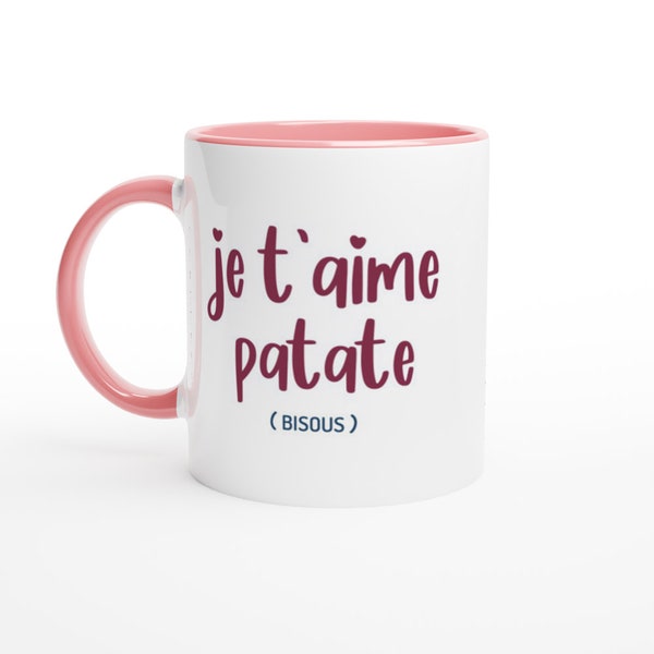 Mug Je T'aime Patate bisous - Idée Cadeau Saint Valentin ou Noël