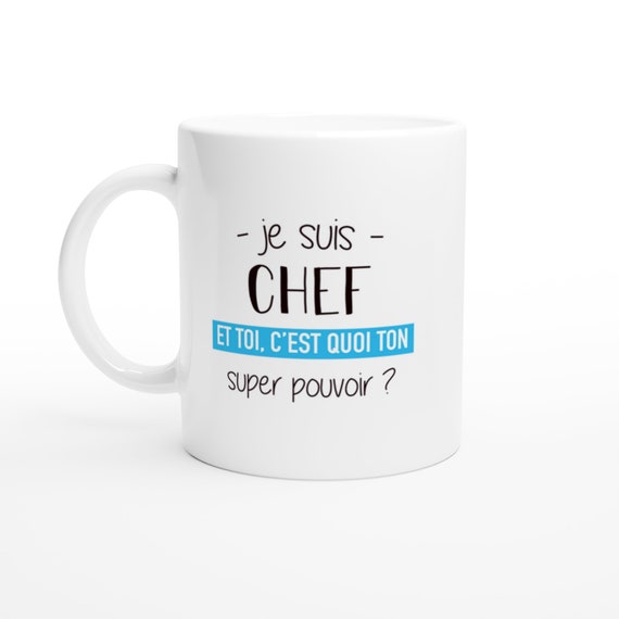 Mug Chef Super Pouvoir Pour Homme Cadeau Humour Départ Collègue Métier  Travail Retraite Job Boss Chef Directeur -  Hong Kong