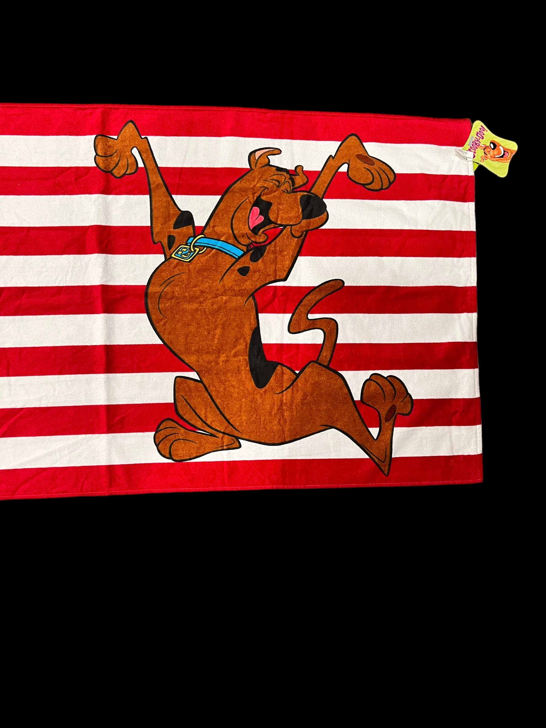 Vintage 2002 Patriotic Scooby-doo USA Flag Beach Towel New With