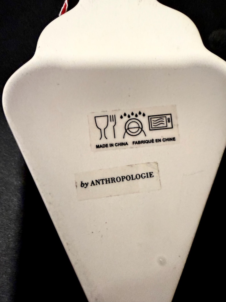 Anthropologie Lapin Regency Ceramic Luster White Cake Pie Server NEW with Tags bild 11