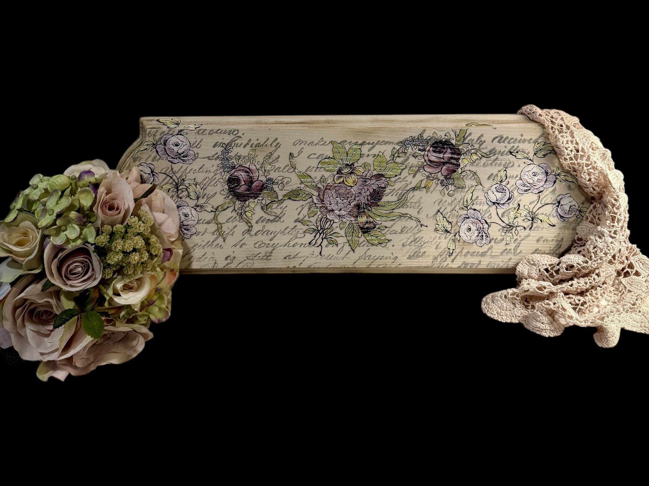Upcycled Handmade Wood Cottage Shabby Chic Spring Floral Wall Plaque ...
