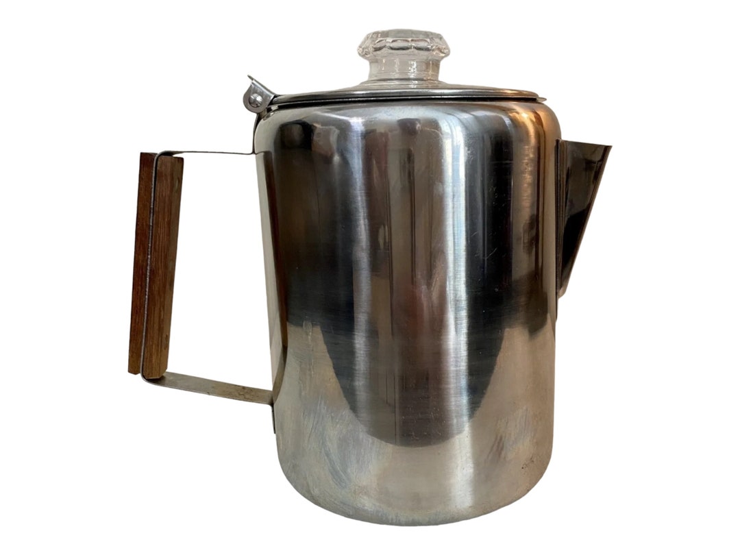 Hillbond Cafetière percolateur en acier inoxydable pour camping - 9 tasses - Pour feu de camp ou cuisinière