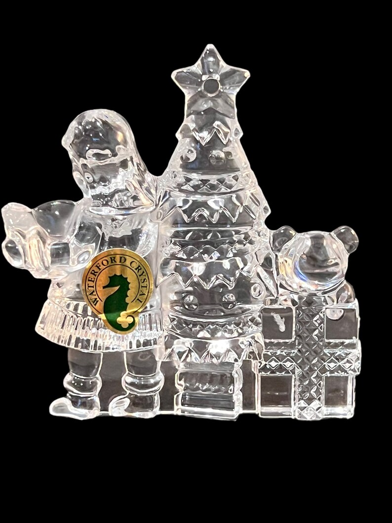 Waterford Crystal Wonders Ornament Girl Book Tree Teddy Bear C6 Etsy