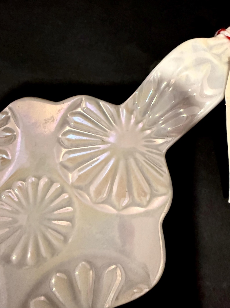 Anthropologie Lapin Regency Ceramic Luster White Cake Pie Server NEW with Tags bild 8