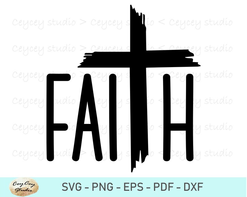 FAITH CROSS Script Svg Faith Cross Svg Cross Svg Faith Etsy