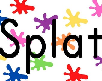 Splat, educational game, beginning phonics, shapes, colors, early learning, preschool activities, homeschool, emerging, developing