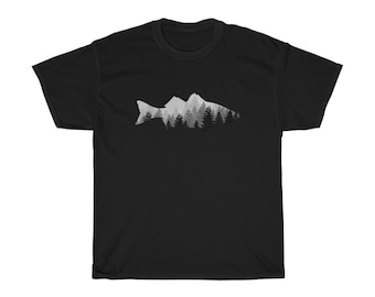 Grafisch T-shirt Fish and Forest: cadeau vissers