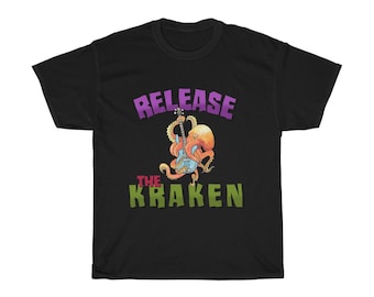 Release the Kraken T-Shirt: Funny Nautical Pirate Octopus Shirt