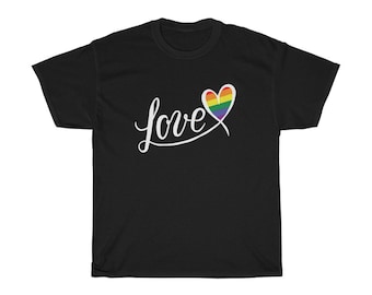 Shirt Rainbow Heart Love - LGBT Pride-shirt