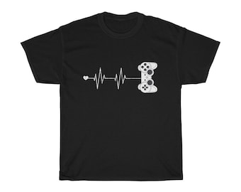 Gamer Heartbeat-T-shirt: videogamepulsontwerp