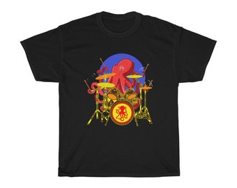 Octopus Drummer T-Shirt: Music Lover Gift