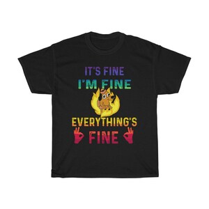 It&#39;s Fine Dog Meme Shirt: Funny Sarcastic Introvert Tee