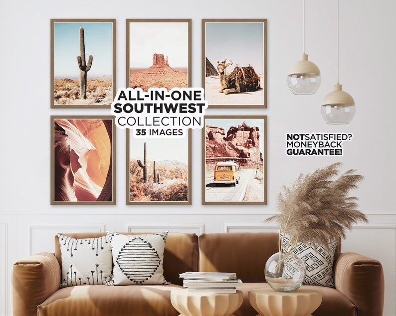 35 Pieces Southwestern Wall Art Decor Print Set Southwestern Etsy