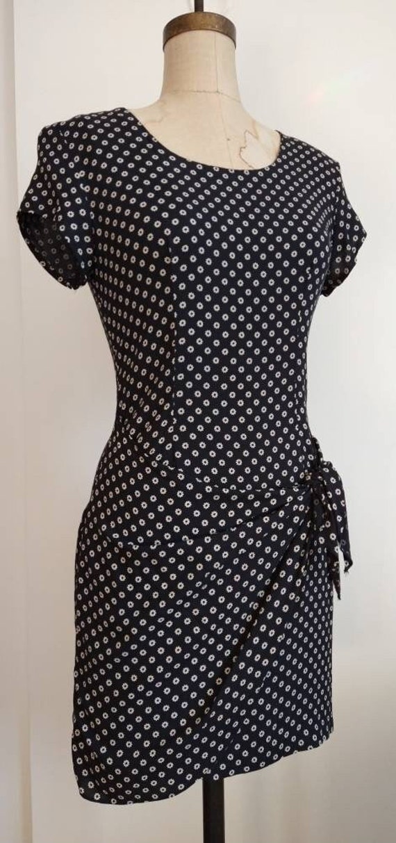 Sassy Vintage 1990s Black/Navy Insync Rayon Mini D